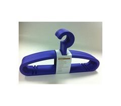 Set de 10 perchas de plástico violeta