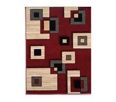 Alfombra Trendy Geometric Moderna Para Salón o Habitación Roja 56X110 Cm. Matris