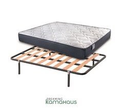 Conjunto Colchón Viscoelástico Reversible + Somier Tubo de Acero