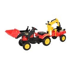 Tractor a Pedales Metal, Plástico HOMCOM