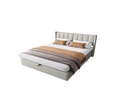 Cama de matrimonio de pu con almacenaje 180x207