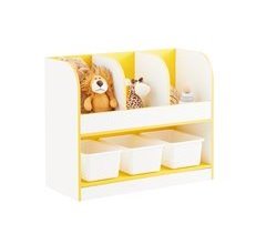 SoBuy KMB107-G Estantería Infantil con 3 Compartimentos