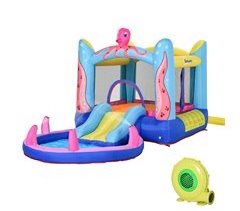 Castillo Inflable Infantil Tela Oxford, Poliéster Outsunny