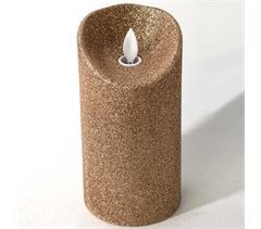 Vela de luz LED glitter oro