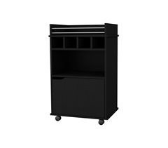 TUHOME Carro de Bar Crozier, con 1 puerta, 1 estante