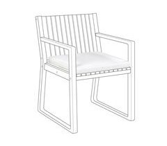 Beliani Cojines de asiento SASSARI 46x46