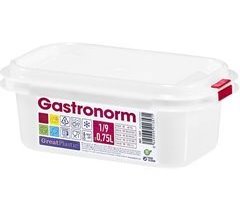 Pack de 3 tuppers de plástico rectangulares con tapa, 0,75 litros