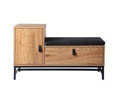 Banco de zapatos con 2 almacenamientos L100 cm - JILL