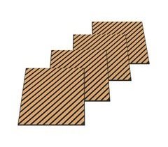 Set de 12 paneles acústicos Vang 3D 4,32 m² lamas diagonales