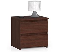 Mesita de noche CL2 AKORD 2 cajones color Wengue 40 cm 40