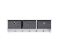 Percha de Pared Horsens con 3 Cajas Extraíbles aglomerado