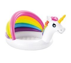 Piscina hinchable para bebé con toldo unicornio INTEX