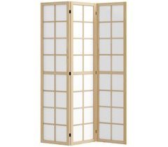 Biombo Madera de Pino, Tela no Tejida HOMCOM, hogar - decoración