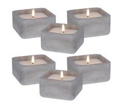 WELL HOME - Pack 6 Velas LED cuadrada
