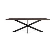 Mesa de comedor en madera de acacia y patas de metal