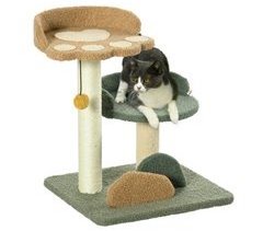 Árbol para Gatos Aglomerado de Madera, Felpa, Sisal PawHut