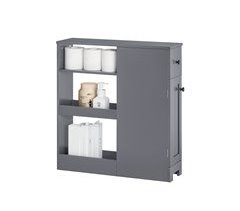 Estantería Estrecha Para Baño Con 1 PuertaBZR106-DG SoBuy