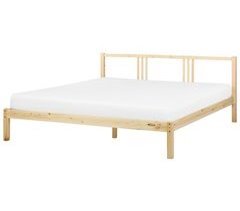 Beliani Cama con somier Madera de pino VANNES 187x209