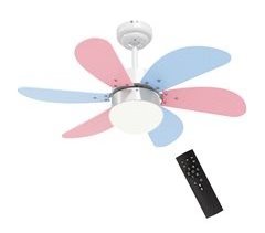 Ventilador de Techo MDF, Metal HOMCOM