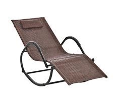 Tumbona Mecedora de Exterior Texteline y Metal Galvanizado