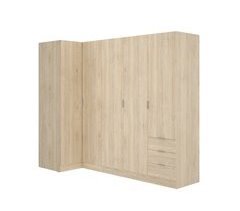Armario esquinero efecto madera