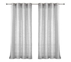 Vipalia Pack 2 Unidades Cortinas confeccionadas visillo semitransparentes anillas metal