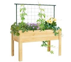 Huerto Urbano Elevado Madera de Abeto, Acero Outsunny