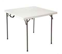 Mesa cuadrada plegable blanco LIFETIME 94x94x74 cm