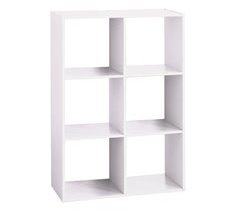 Well Home Estante de madera con 6 compartimentos