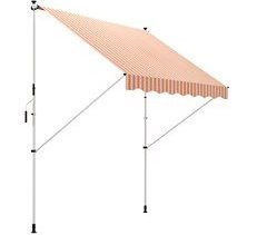 Toldo Manual Retráctil Metal, Aluminio, Poliéster Outsunny 300x150