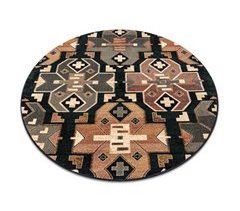 Alfombra de lana SUPERIOR circulo DIAS Étnico 135x135