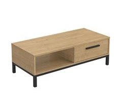 Mesa de Centro Craft Contemporánea con 1 Cajón y 1 Estante