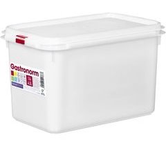 Pack de 3 tuppers de plástico rectangulares con tapa, 1,9 litros