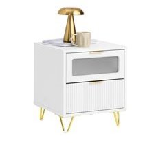 Mesita de Noche Mesa Auxiliar Mobiliario FBT123-W SoBuy ES