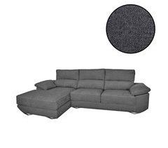 Sofá chaiselongue izquierda Danielle  plazas tela bron