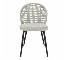 Silla tapizada en tela gris SUKI