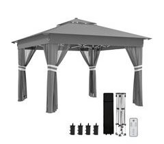 Carpa Plegable Metal, Tela Oxford Outsunny, terraza y jardín