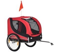 Remolque Bicicleta de Mascota Acero, Tela Oxford PawHut