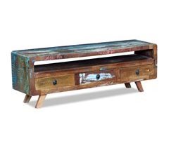 Mueble TV cajones madera reciclada estilo antiguo 2502100