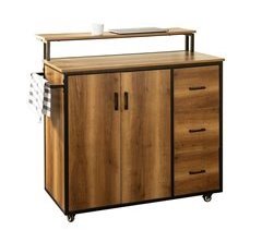 Isla de Cocina con 2 Puertas 1 Estante Adicional KNL02-PF SoBuy