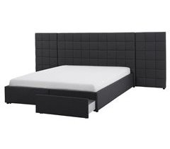 Beliani Cama con somier Poliéster MILLAU 300x214