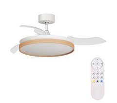 Ventilador techo ANKOR retractil led motor DC 