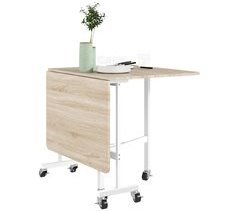 Mesa Plegable Comedor MDF, Acero HOMCOM