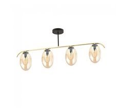 Regleta de techo Danila (4 luces) Acero - Cristal  Moderno