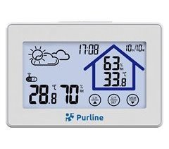 Estación meteorológica táctil con higrómetro y sensor exterior