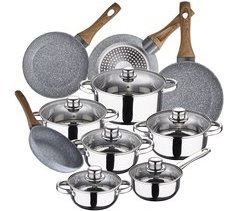 Batería de cocina 12 piezas y sartenes