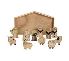 Belén infantil de madera con 11 Piezas