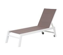 Tumbona BARBADOS de textileno y aluminio con ruedas