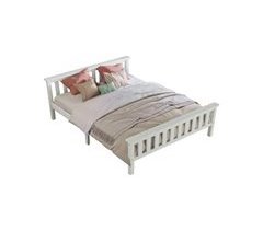 Cama de matrimonio de madera de pino