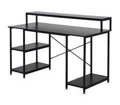 Mesa para Computadora tablero de partículas, metal HOMCOM 140x60